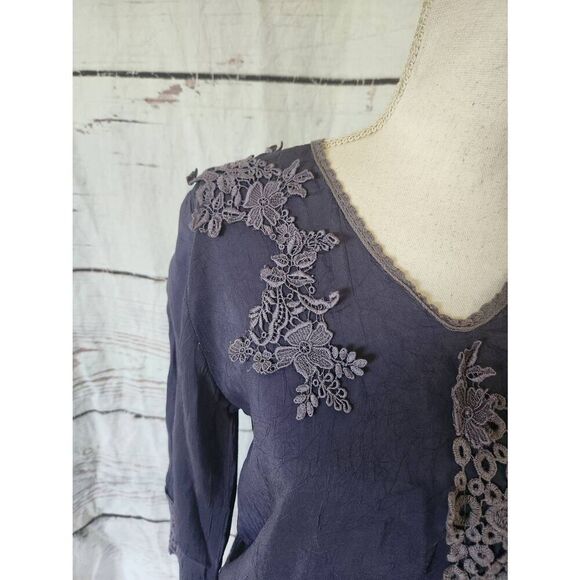 Johnny Was Embroidered V Neck Tunic Size XS - Picture 4 of 6